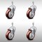 Service Caster 4 Inch SS Maroon Polyurethane Wheel Swivel 10mm Threaded Stem Caster Set SCC SCC-SSTS20S414-PPUB-MRN-M1015-4 - alternate 1